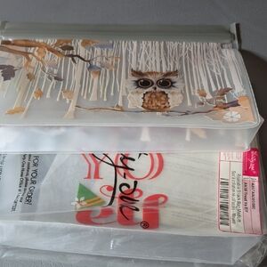 Thirty-One Reusable Snack Bag Medium Set Of 2, Owl & Treat Yo Elf